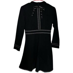 Black Dress with White Stitching